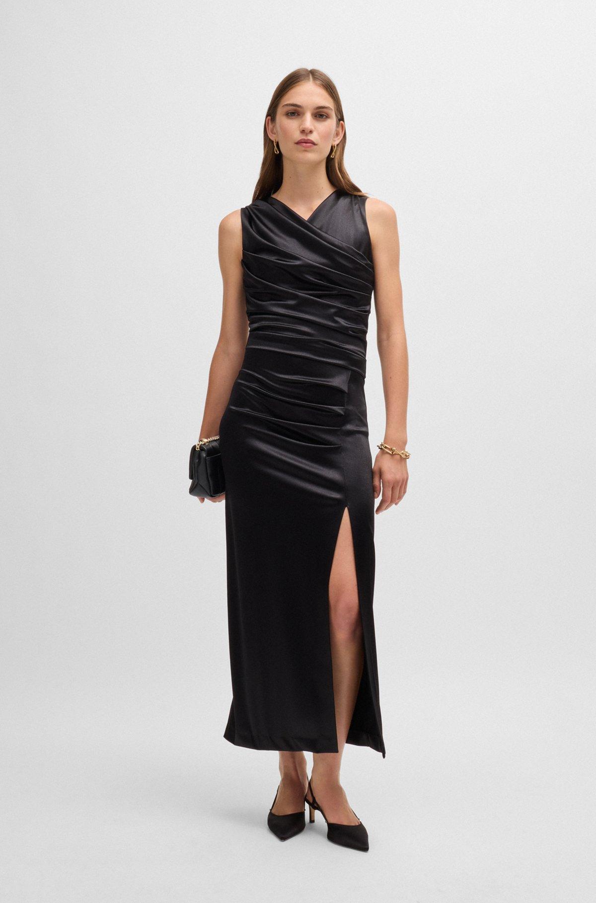 BOSS - Quilted shoulder bag with Double B monogram trim - Black Product Image