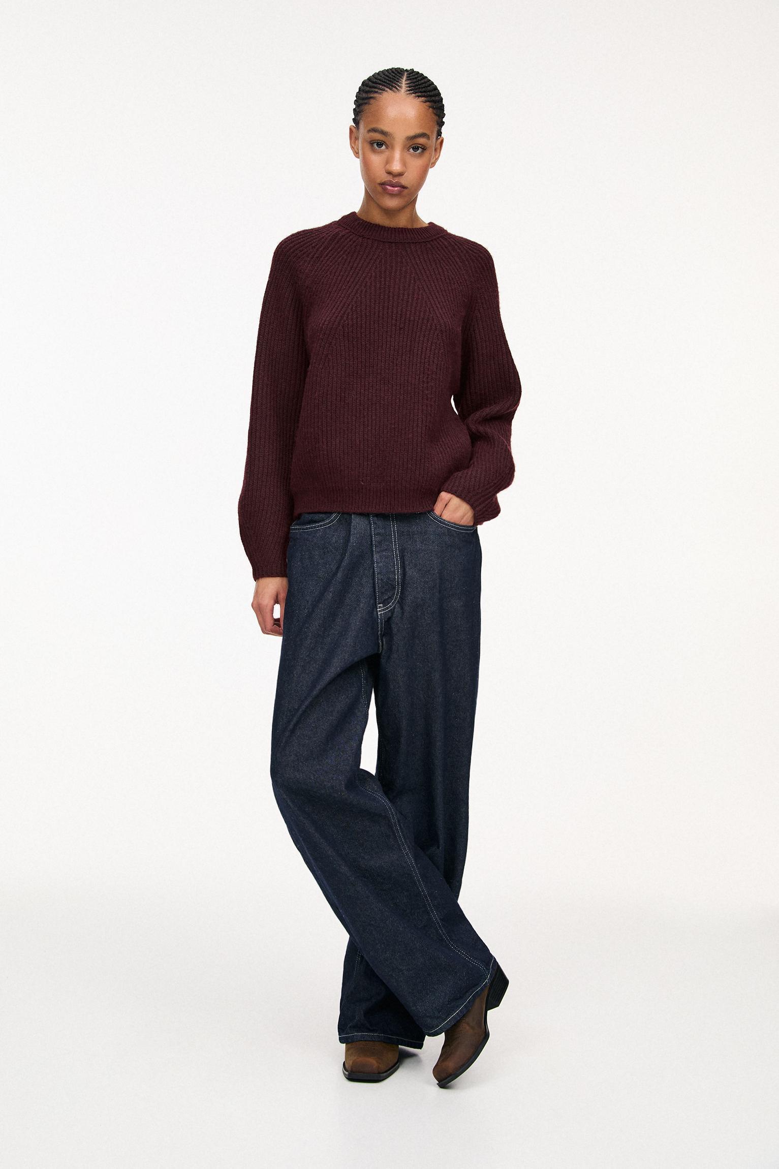 Soft purl knit sweater Product Image