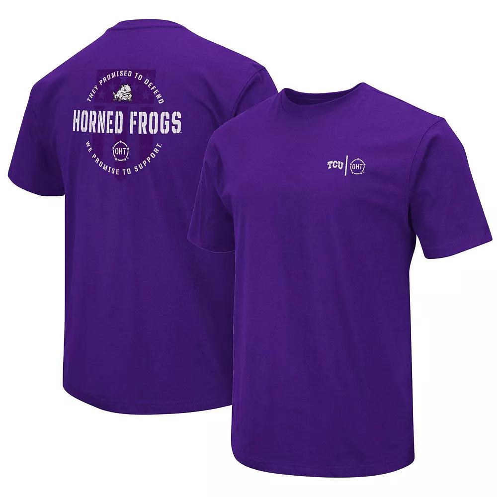 Men's Colosseum Purple TCU Horned Frogs OHT Military Appreciation T-Shirt,  Product Image