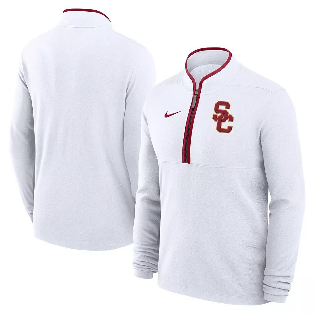 Men's Nike  White USC Trojans Victory Performance Half-Zip Top, Size: Small Product Image