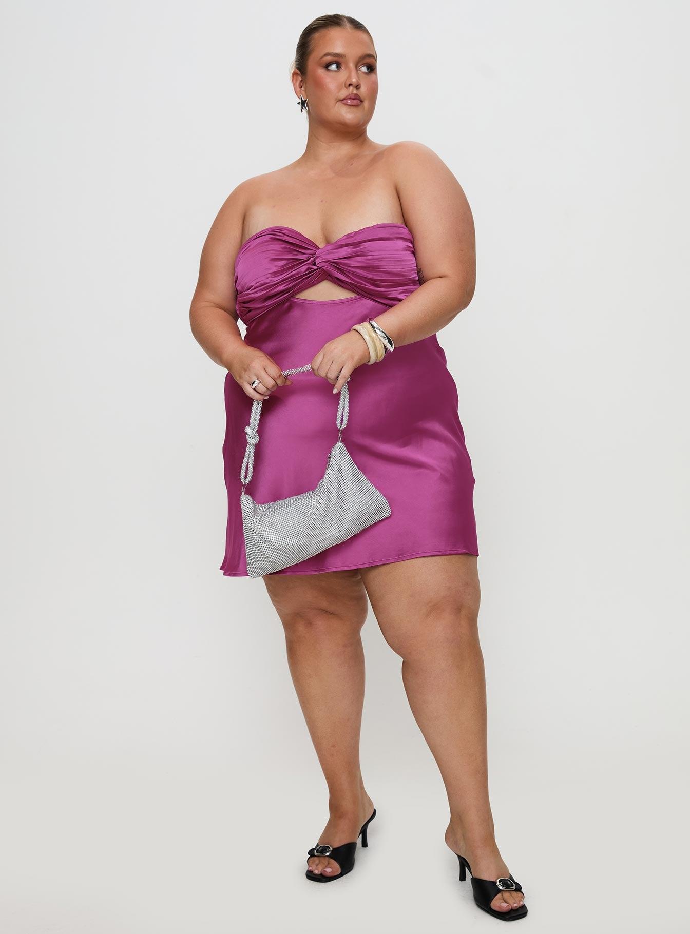 Faviola Mini Dress Purple Curve Product Image