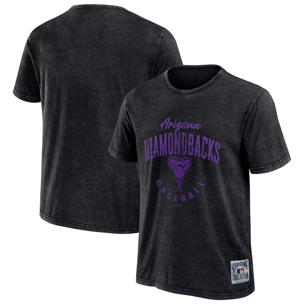 Men's Darius Rucker Collection by Fanatics Black Arizona Diamondbacks Cooperstown Collection Washed T-Shirt,  Product Image