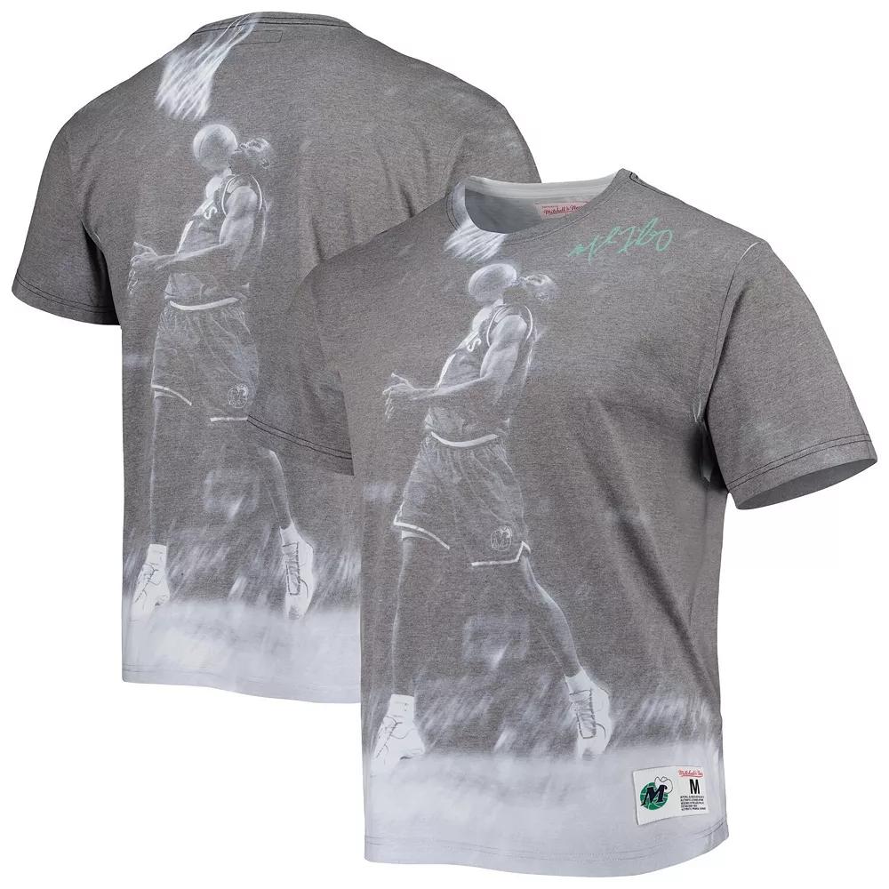 Men's Mitchell & Ness Michael Finley Heather Gray Dallas Mavericks Above The Rim T-Shirt,  Product Image