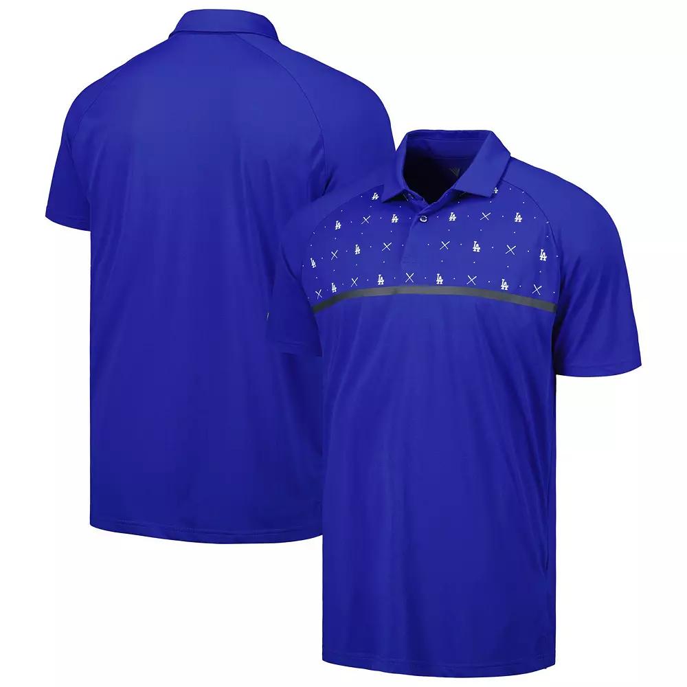 Men's Levelwear Royal Los Angeles Dodgers Sector Batter Up Raglan Polo,  Product Image