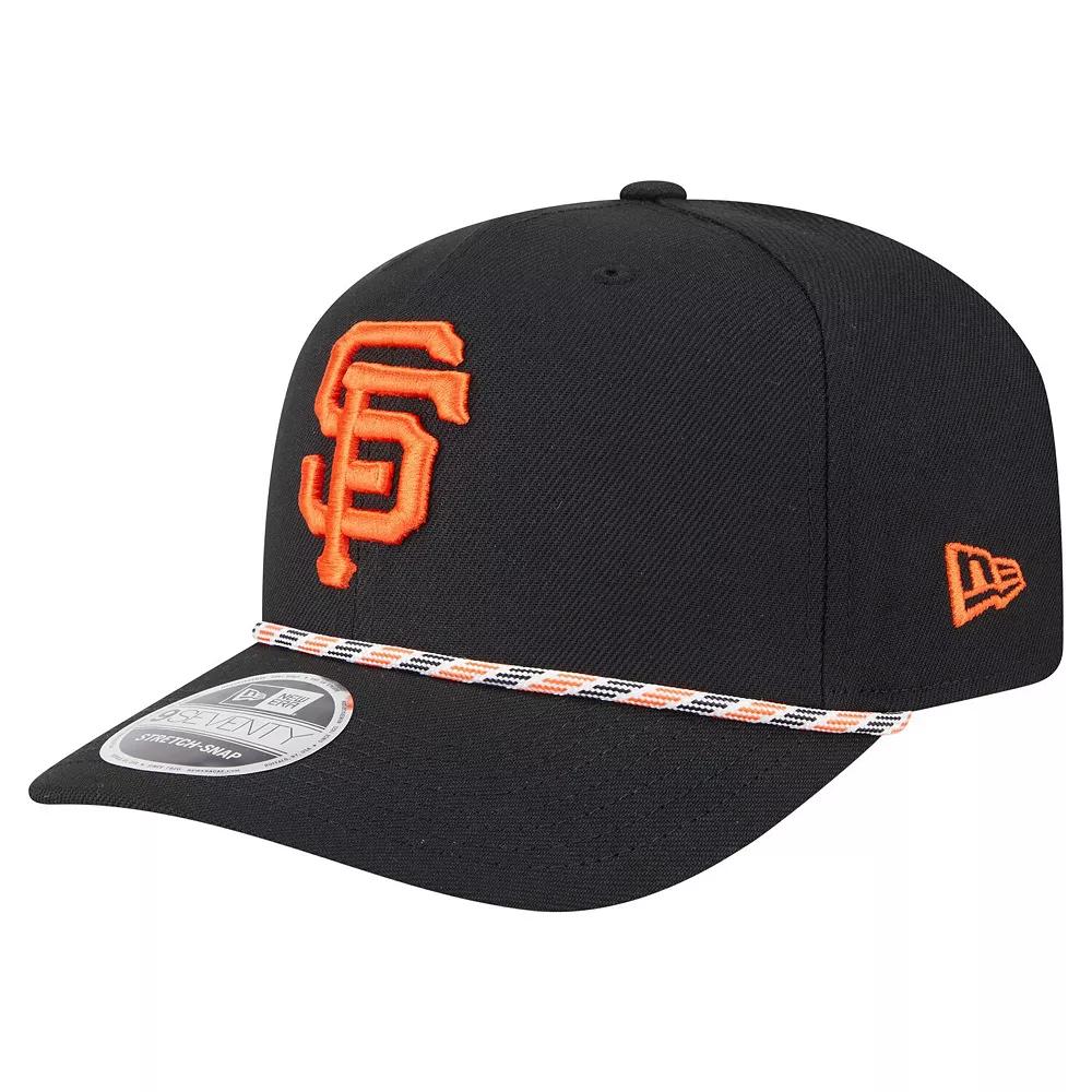 Men's New Era Black San Francisco Giants Multi-Rope 9SEVENTY Stretch-Snap Hat Product Image