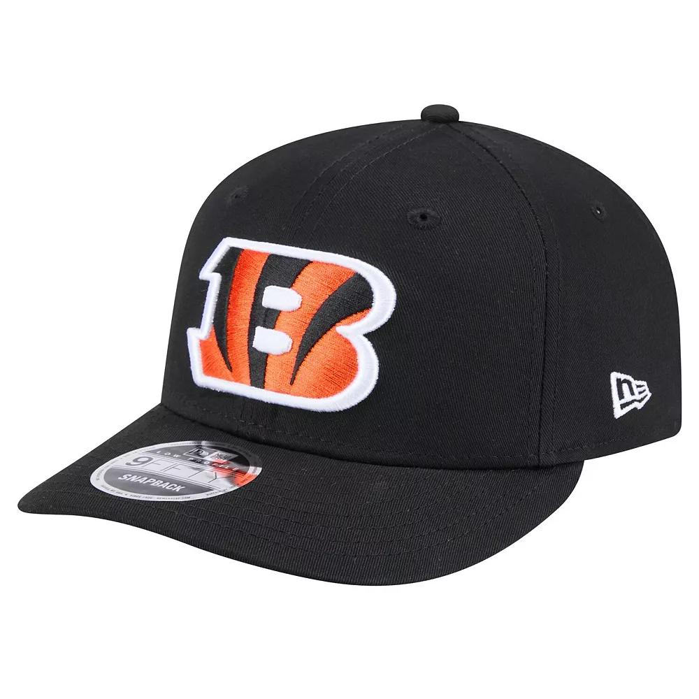 Men's New Era Black Cincinnati Bengals Main Low Profile 9FIFTY Snapback Hat Product Image
