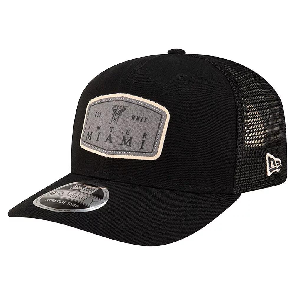 Men's New Era  Black Inter Miami CF Labeled 9SEVENTY Trucker Stretch-Snap Adjustable Hat, Mls Black Product Image