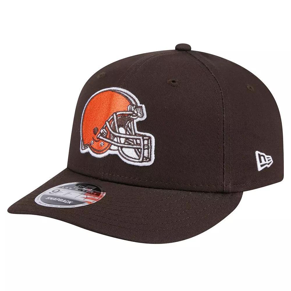 Men's New Era Brown Cleveland Browns Main Low Profile 9FIFTY Snapback Hat Product Image