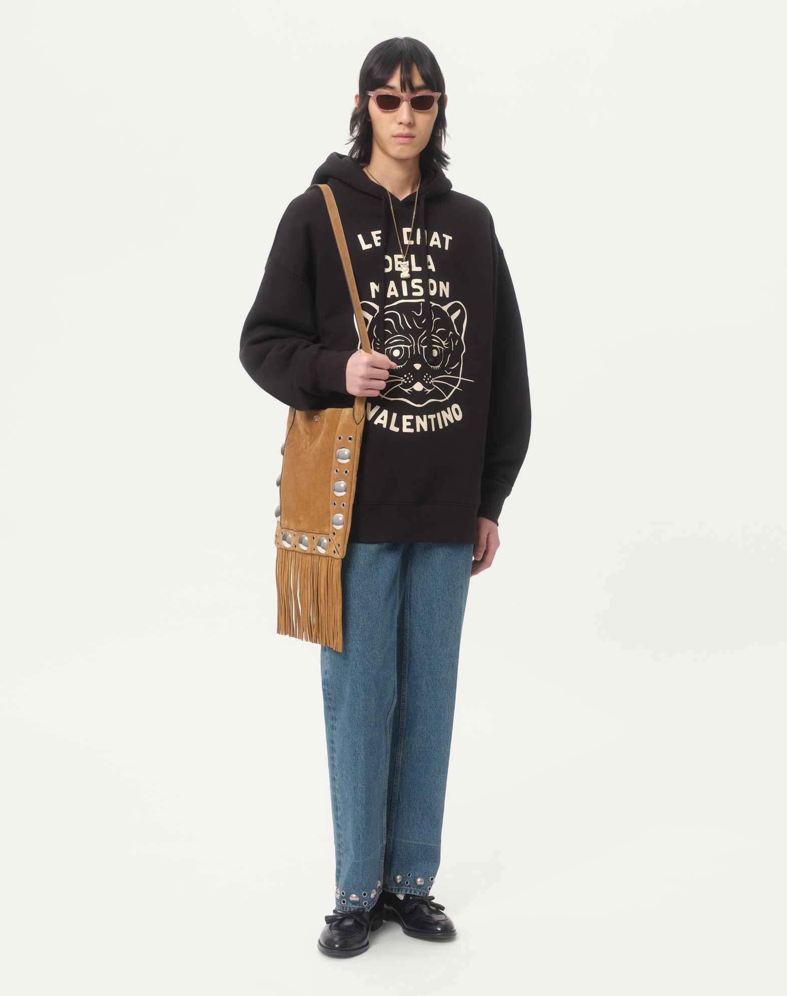 Cotton Sweatshirt With Le Chat De La Maison Patch Product Image