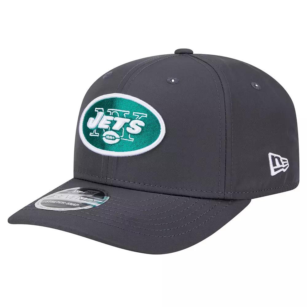 Men's New Era  Graphite New York Jets Main 9SEVENTY Stretch-Snap Hat, Dark G Product Image
