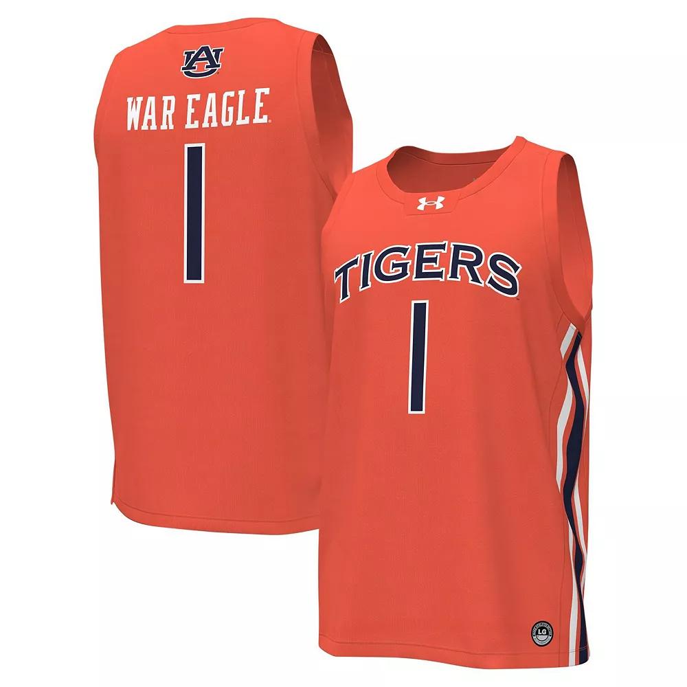 Men's Under Armour #1 Orange Auburn Tigers Replica Basketball Jersey,  Product Image