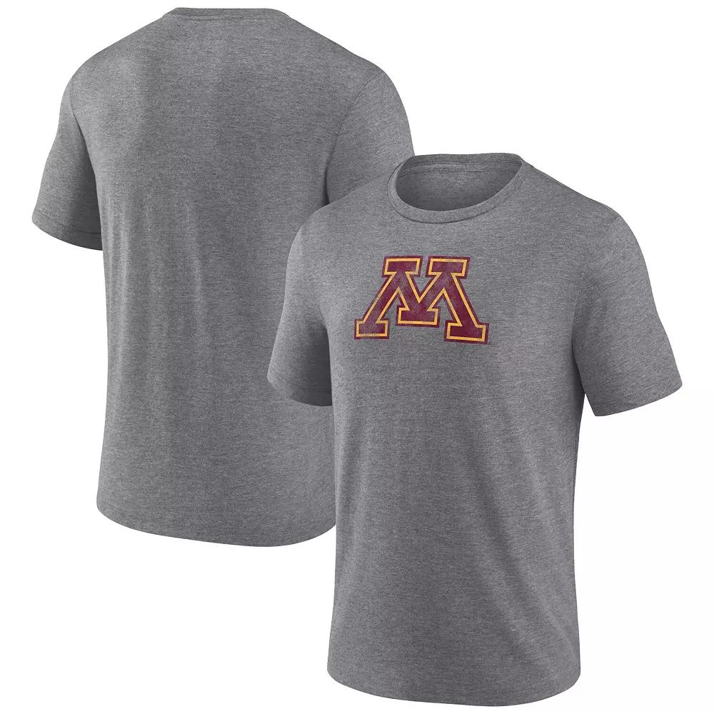 Mens Fanatics Gray Minnesota Golden Gophers Classical Primary Logo Tri-Blend T-Shirt Product Image