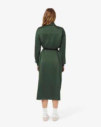 Women's Long Sleeve Belted Dress Product Image