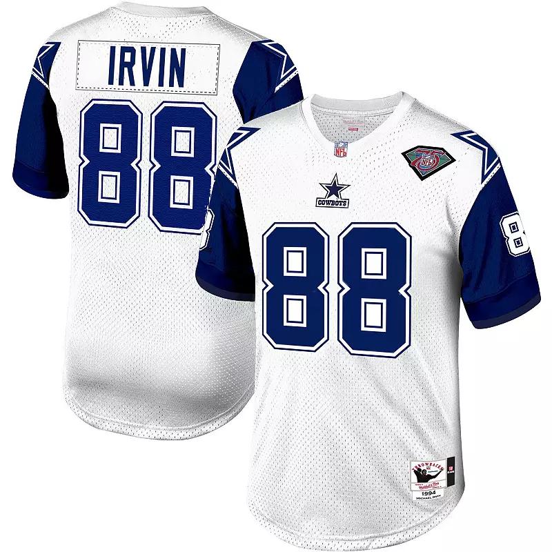Men's Mitchell & Ness Michael Irvin White Dallas Cowboys 1994 Authentic Throwback Retired Player Jersey, Size: 40 Product Image