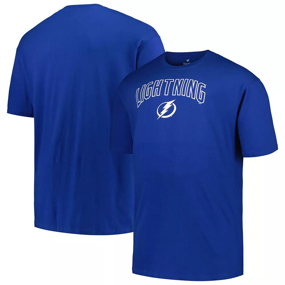 Men's Profile Blue Tampa Bay Lightning Big & Tall Arch Over Logo T-Shirt,  Product Image