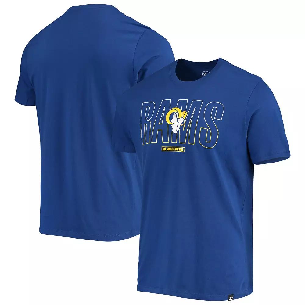 Men's '47 Royal Los Angeles Rams Split Squad Super Rival Team T-Shirt,  Product Image