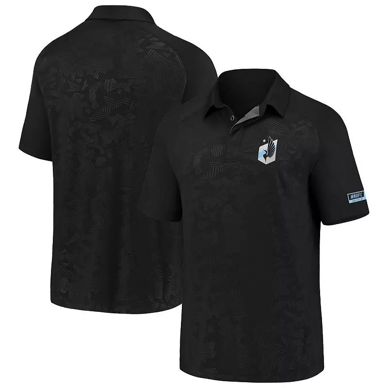 Mens Fanatics Black Minnesota United FC Iconic Defender Polo Product Image