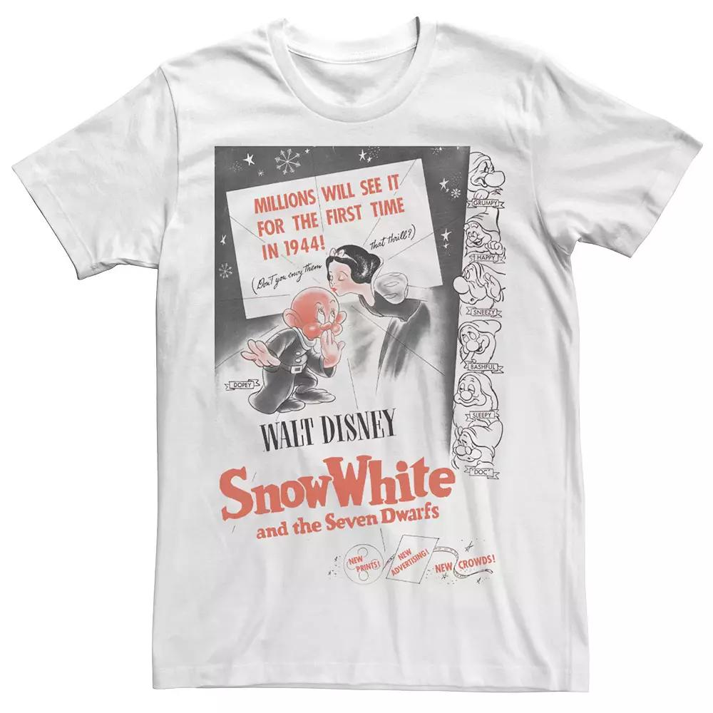 Disney's Snow White And The Seven Dwarfs Vintage Poster Men's Tee,  Product Image