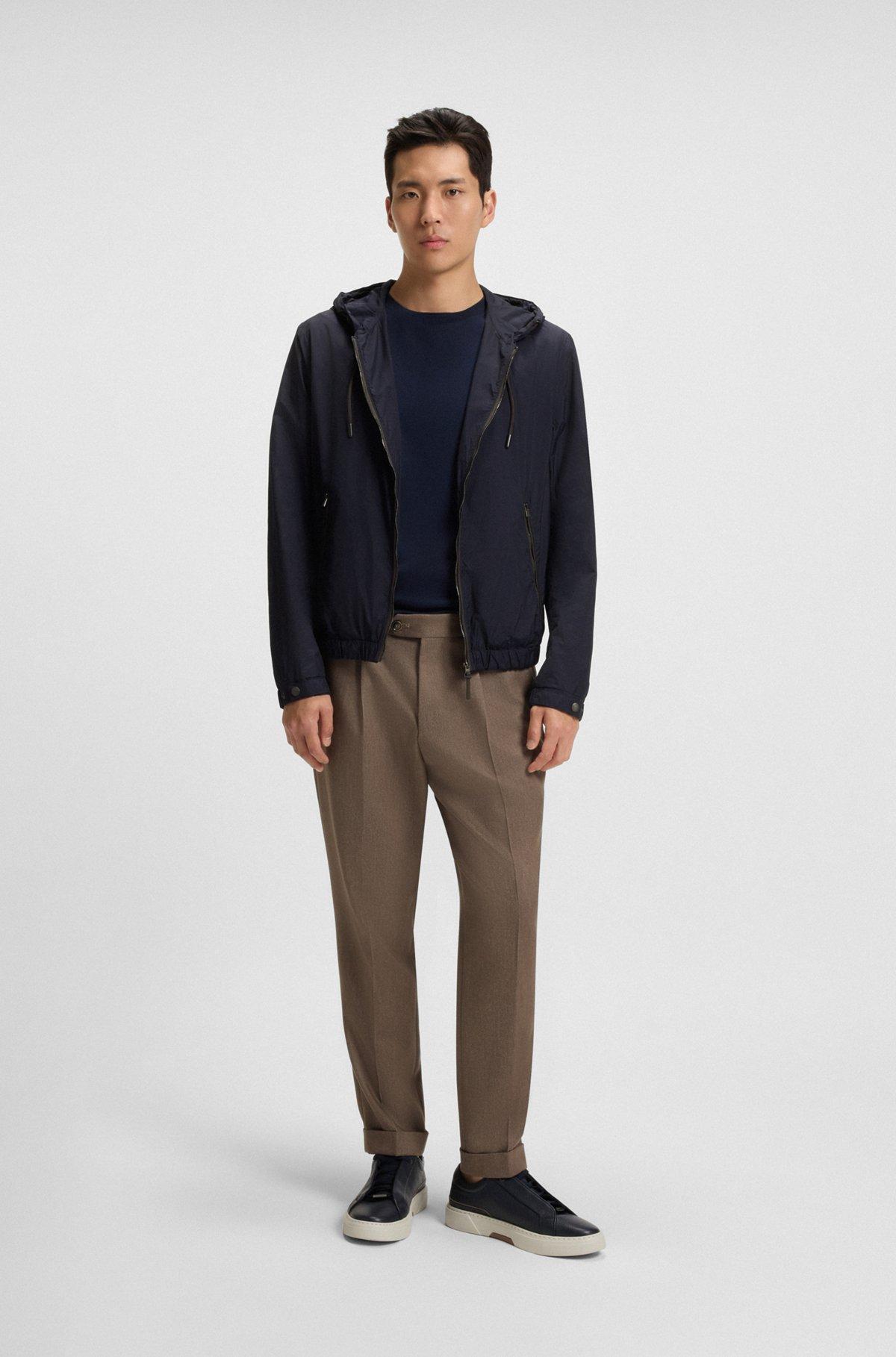 Regular-fit jacket with adjustable hood Product Image