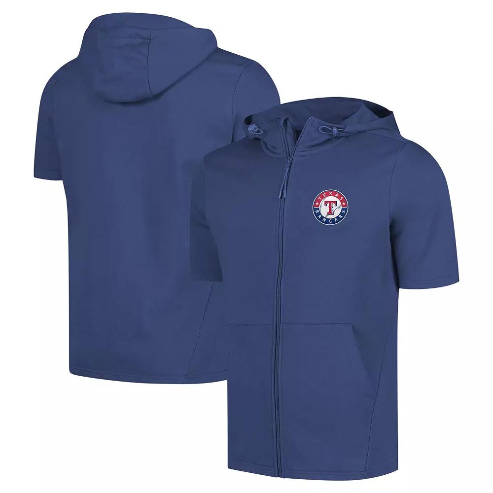 Men's Levelwear Royal Texas Rangers Recruit Short Sleeve Full-Zip Hoodie,  Product Image