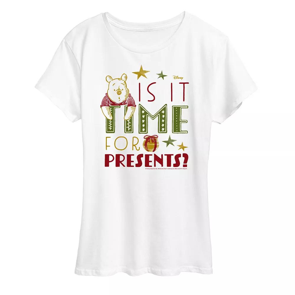 Disney's Winnie The Pooh Women's Presents Graphic Tee, Girl's,  Product Image