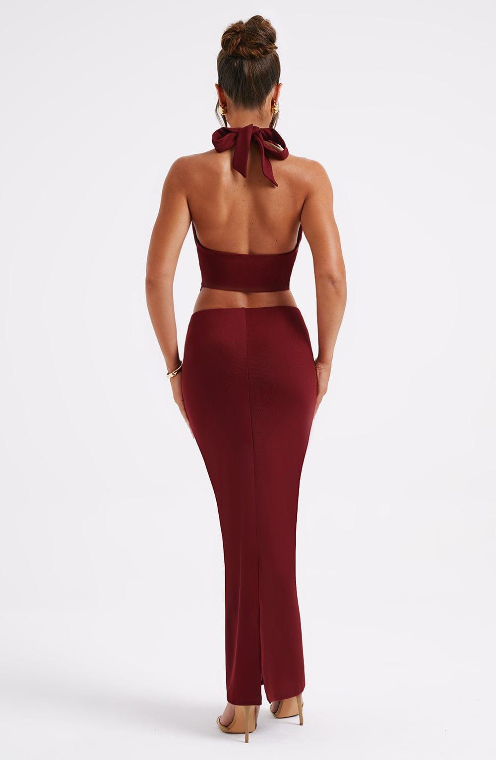 Chrishelle Maxi Skirt - Burgundy Product Image