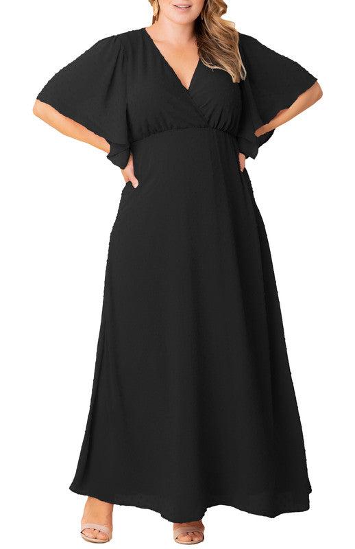 Carmella Flutter Sleeve Gown - Plus Product Image