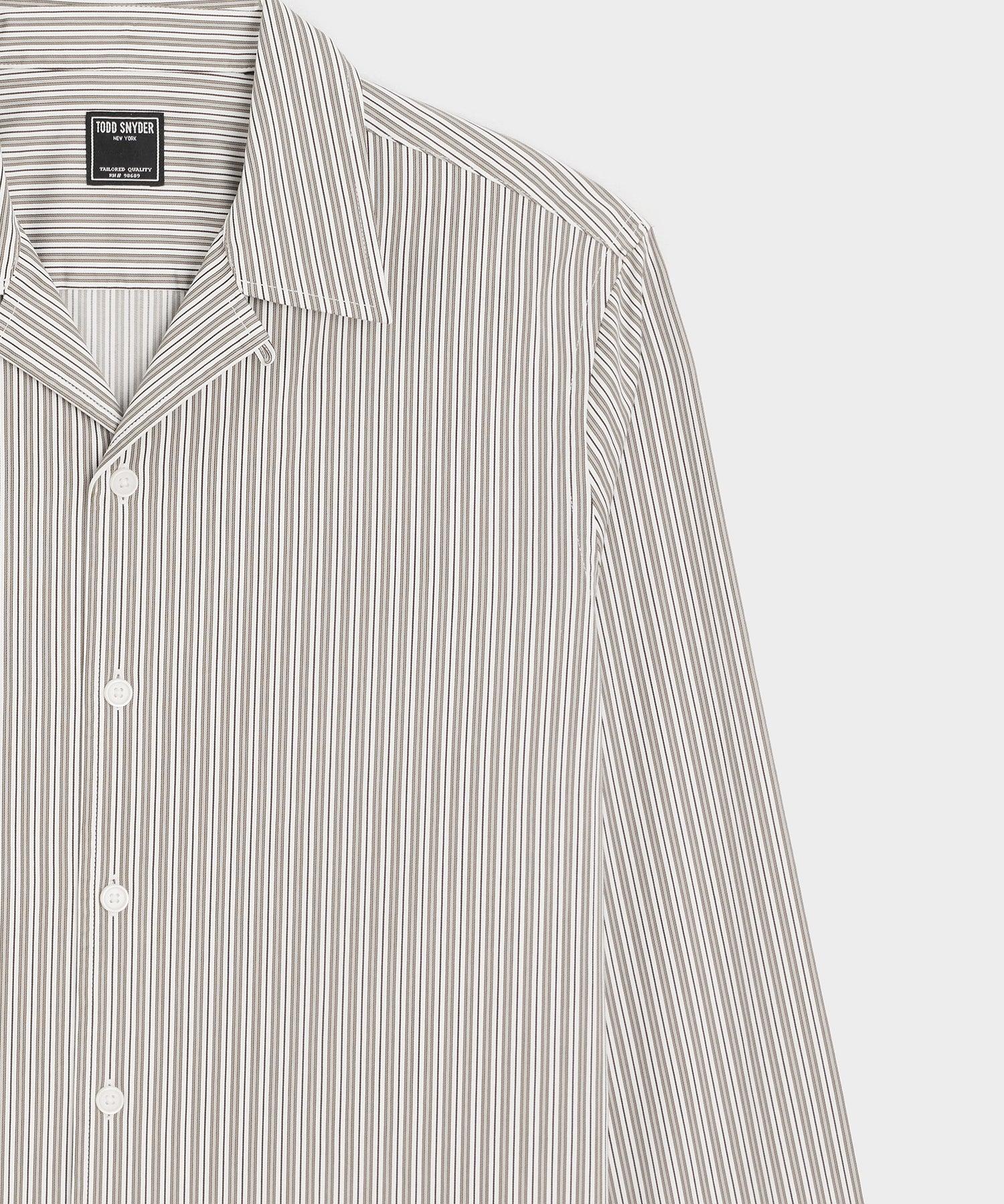 Cropped Poplin Camp Collar Shirt Product Image