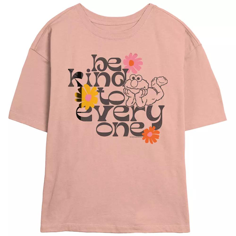 Juniors' Sesame Street Elmo Be Kind To Everyone Skimmer Graphic Tee, Women's,  Product Image
