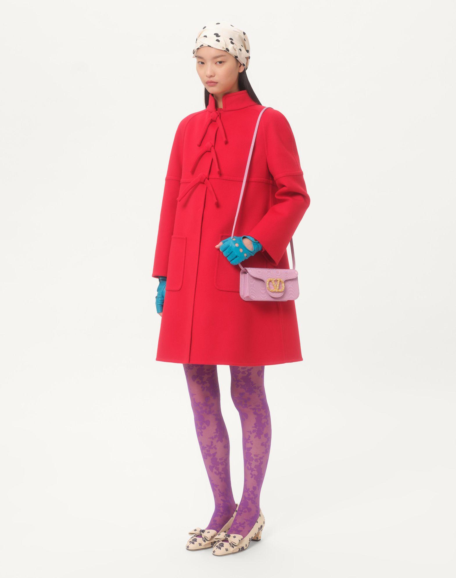 Valentino Garavani Locò Moiré Fabric Clutch With Jewel Logo Product Image