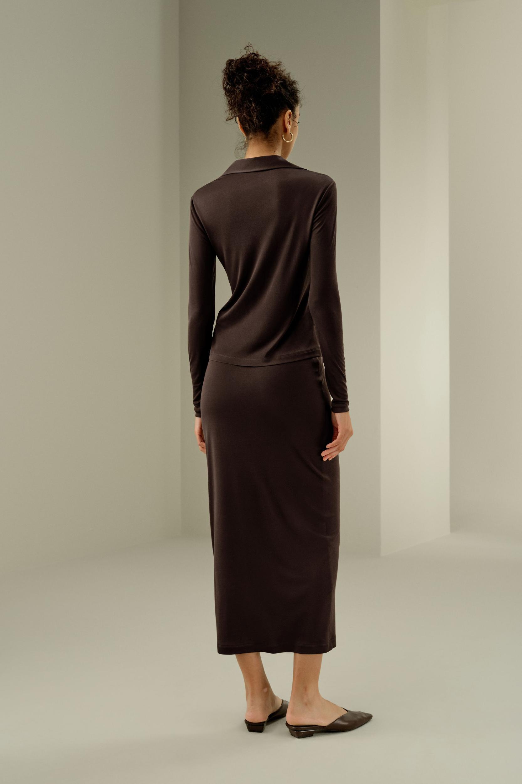 LILYSILK Womens Silk Midi Skirt | Black Pure Silk | Lightweight Knee-To-Calf Skirt 12 Product Image