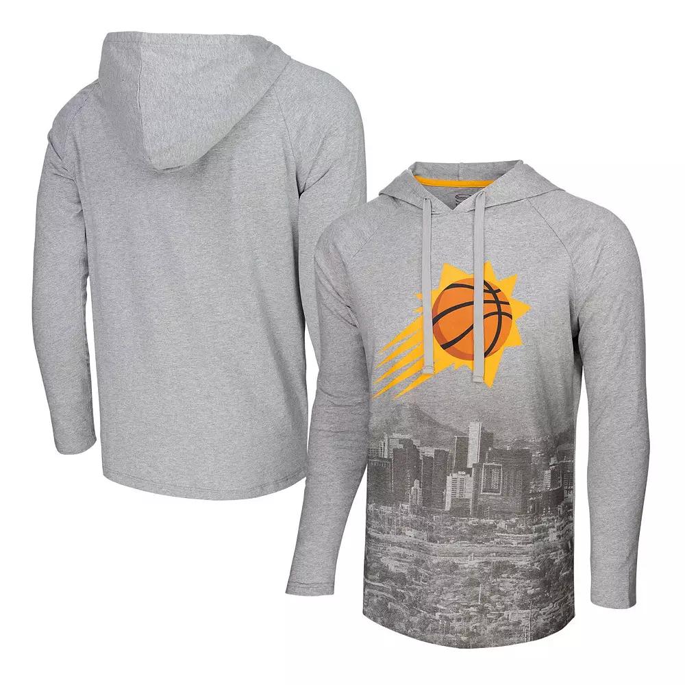 Men's Stadium Essentials Heather Gray Phoenix Suns Atrium Raglan Long Sleeve Hoodie T-Shirt, Adult Unisex,  Product Image
