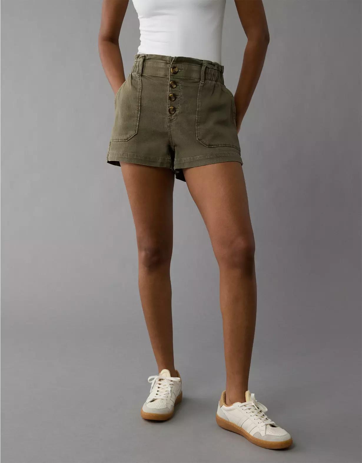 AE Dreamy Drape Stretch Paperbag Mom Short Product Image