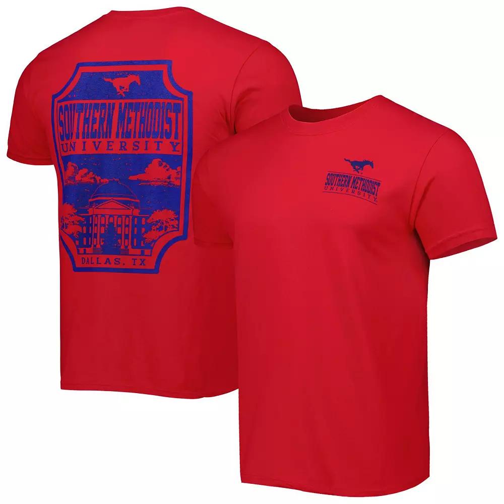 Men's Red SMU Mustangs Logo Campus Icon T-Shirt,  Product Image