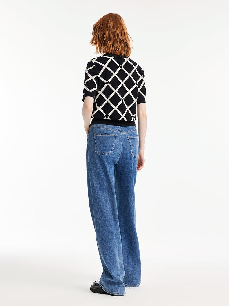 Denim Loose Straight Women Jeans Product Image