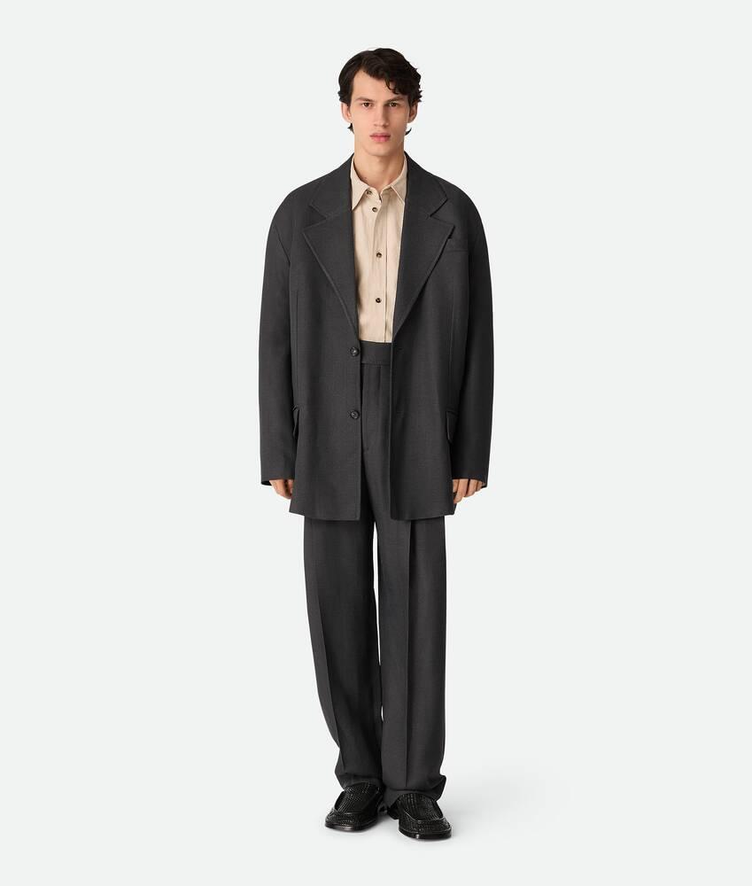 Men's Viscose Melange Jacket in Charcoal melange/vulcano Product Image