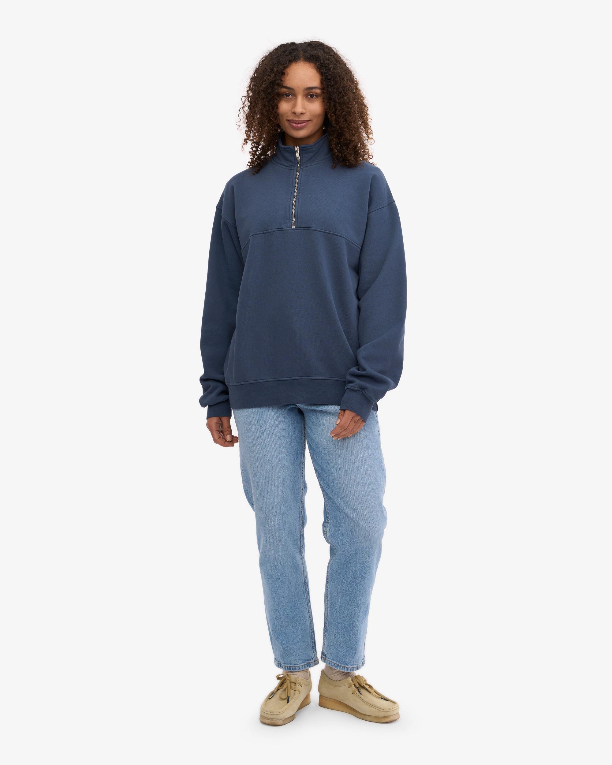 Organic Quarter Zip - Coffee Brown Product Image