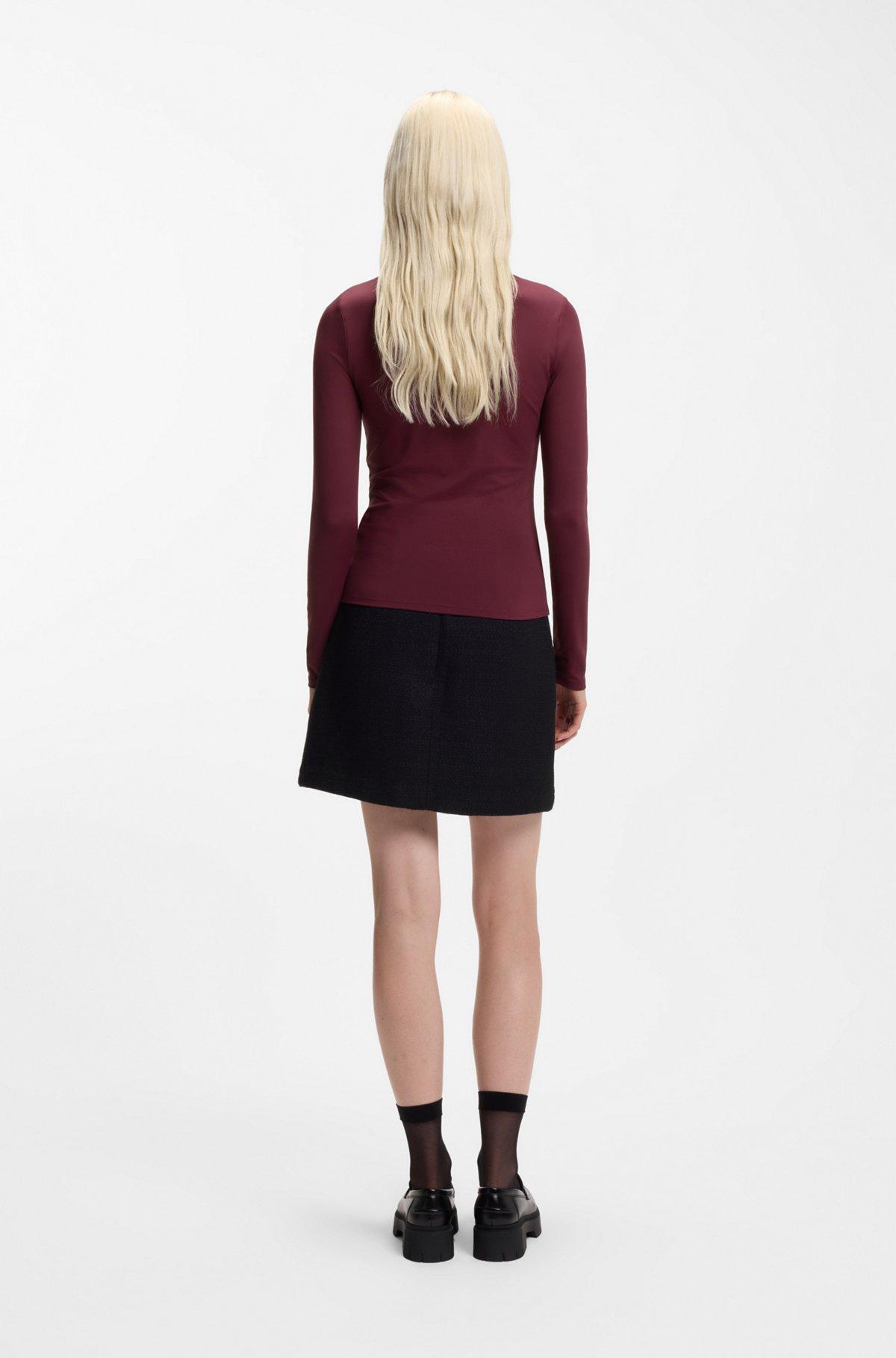 Stretch-jersey top with stacked-logo print Product Image