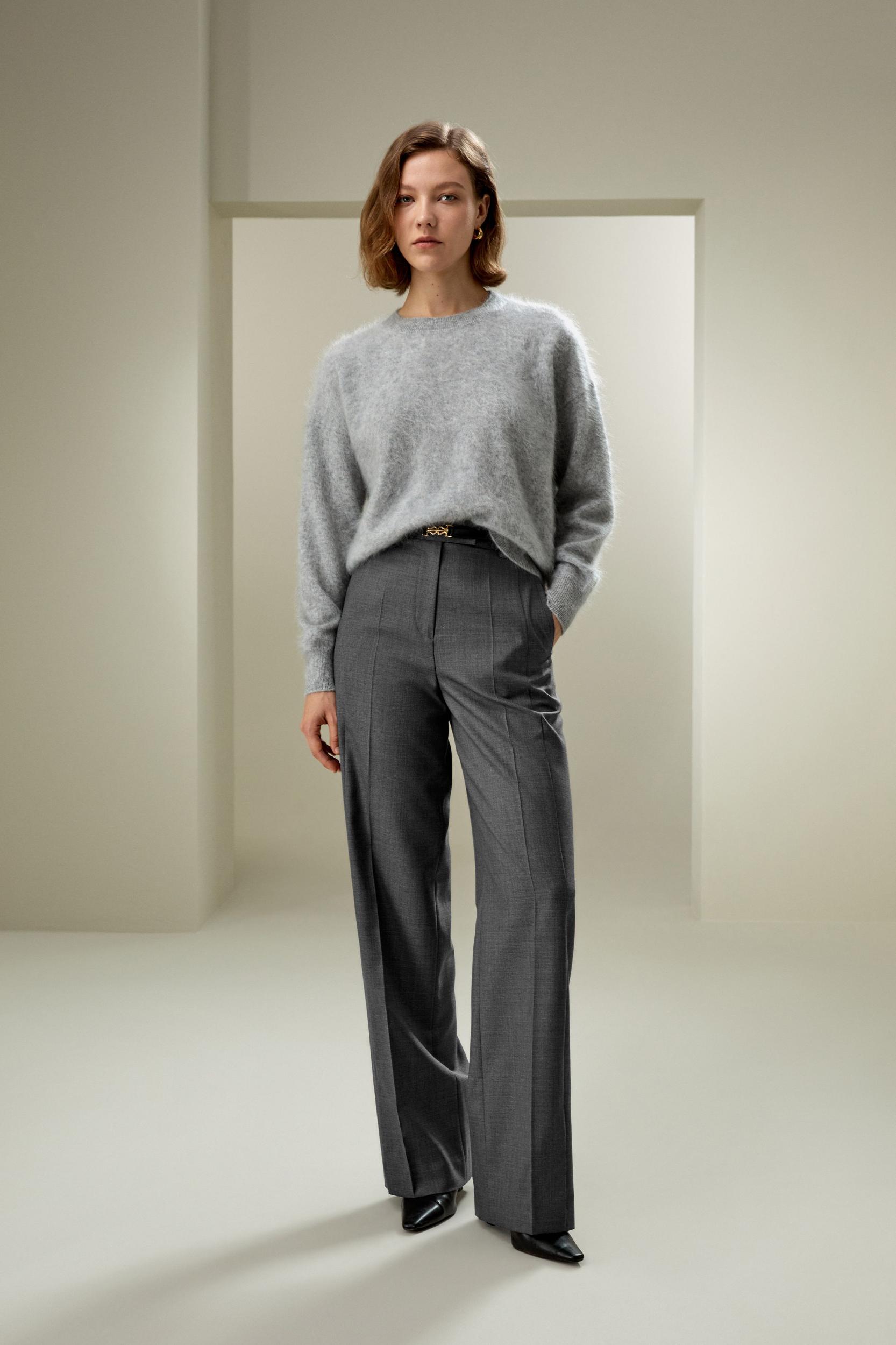 LILYSILK Women'S Wool Slacks - Black Wool Silk Blend - Ultimate Luxury Machine Washable Trousers 16 Product Image