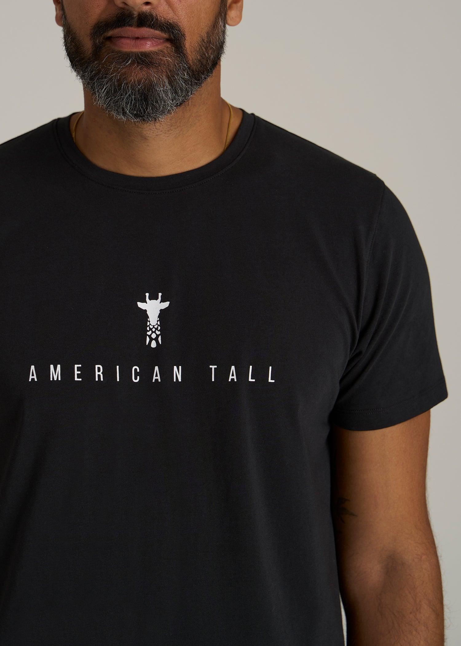 Logo Tee for Tall Men in Black Male Product Image