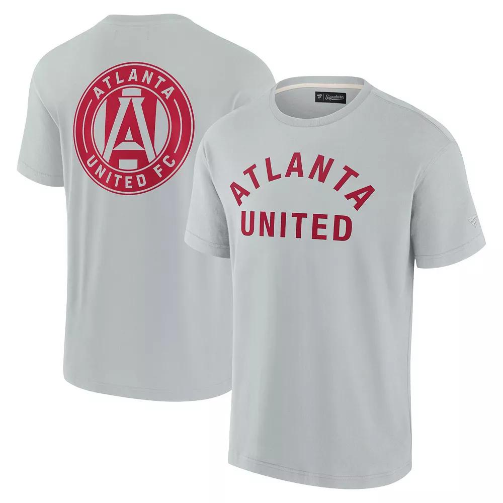 Men's Fanatics Signature  Gray Atlanta United FC Oversized Logo T-Shirt, Size: Medium, Atu Grey Product Image