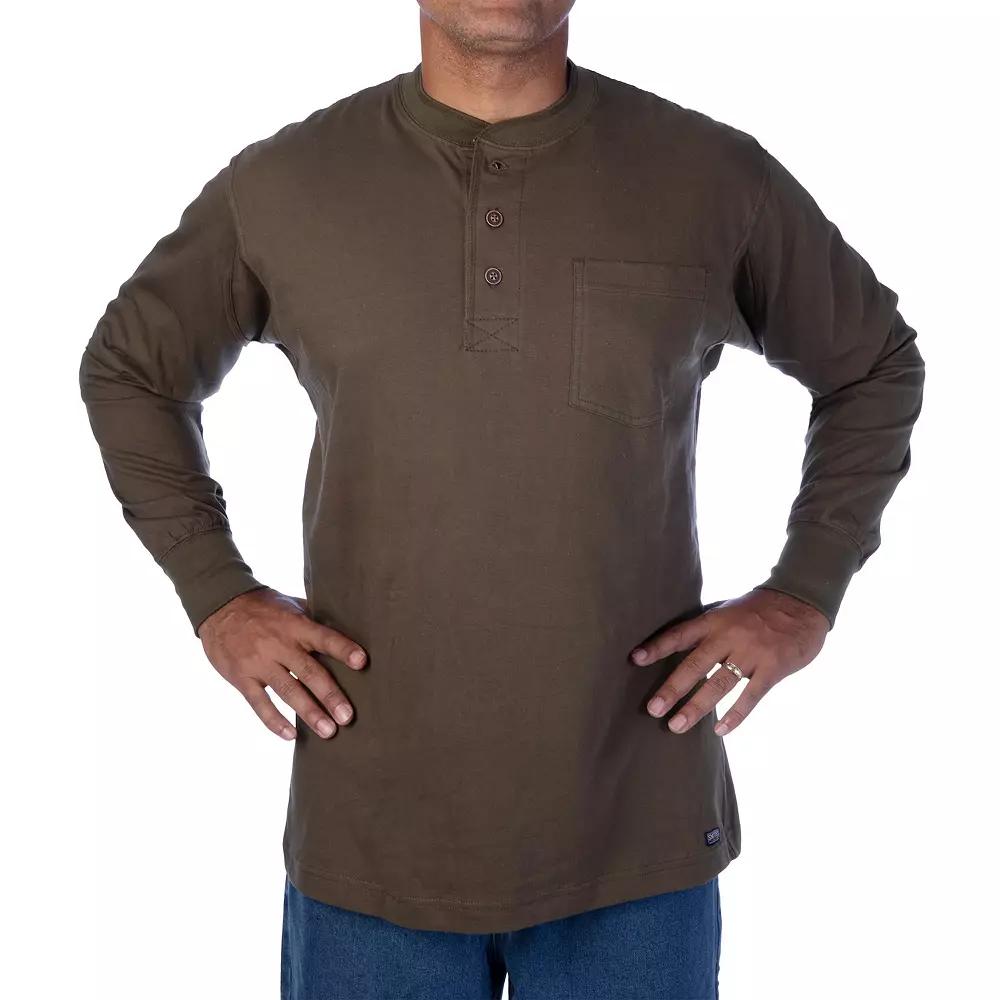 Men's Smith's Workwear Extended Tail Pocket Henley,  Product Image