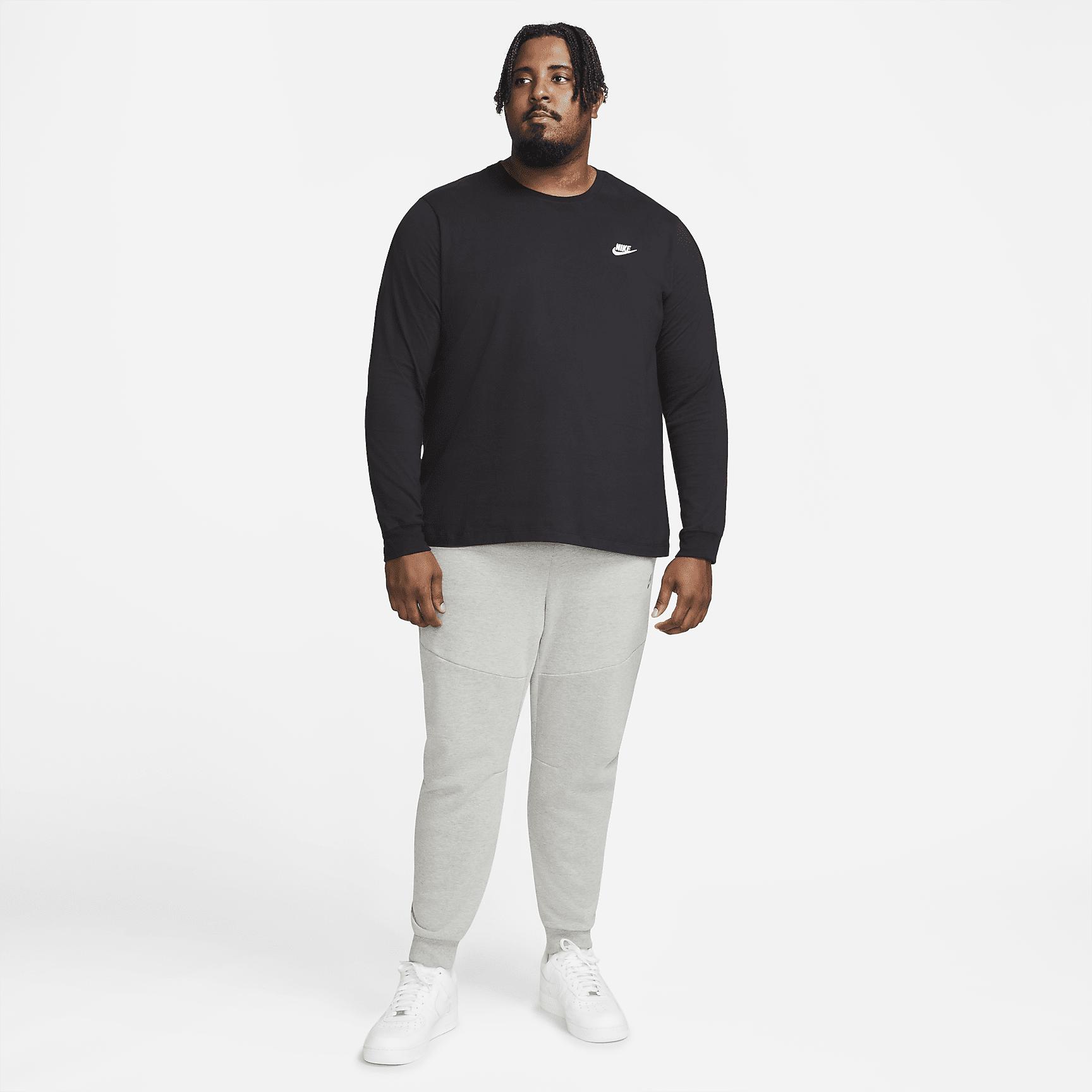 Mens Nike Sportswear Club Long-Sleeve T-Shirt | AR5193-010 Product Image