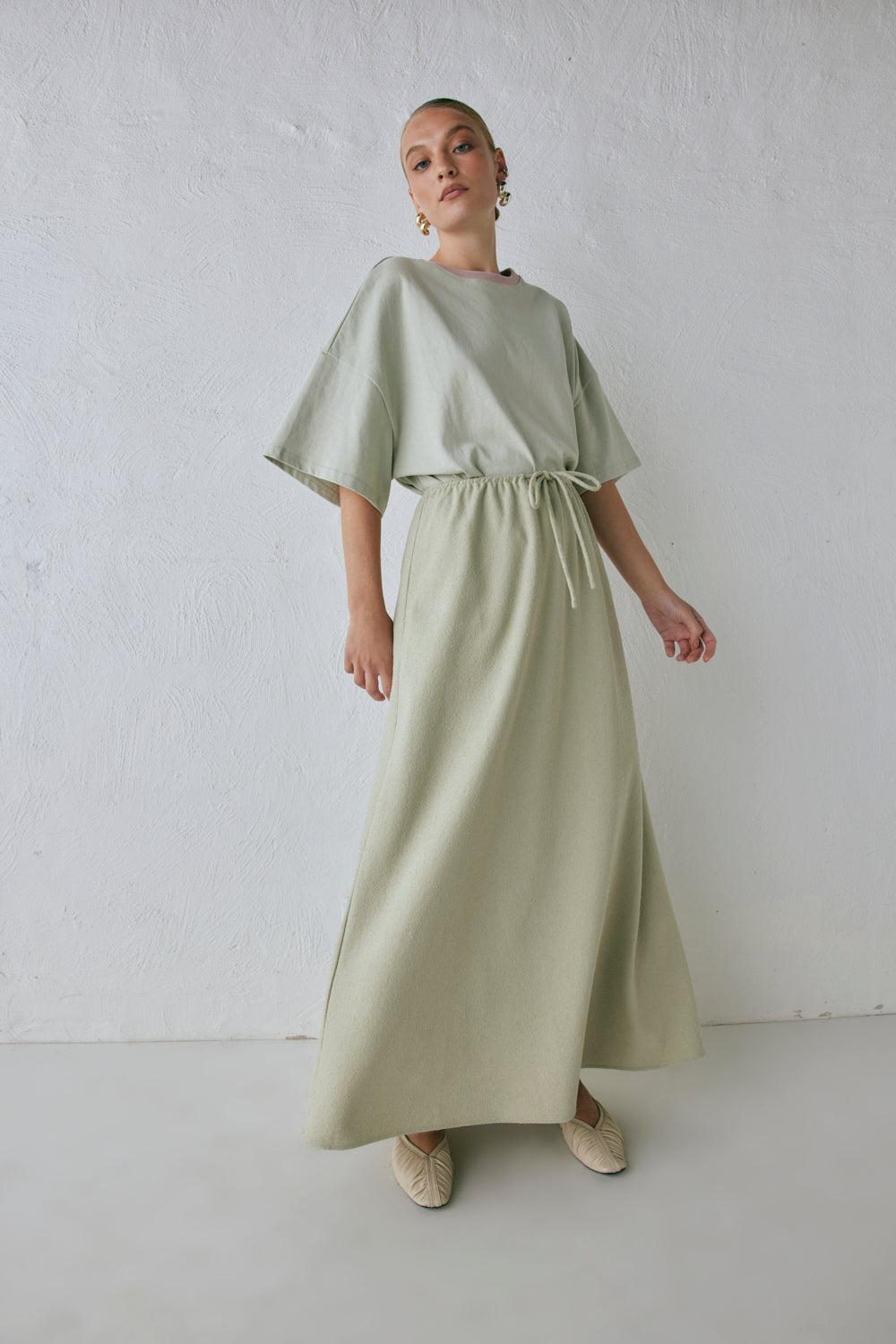 Etta Maxi Skirt Sage Product Image