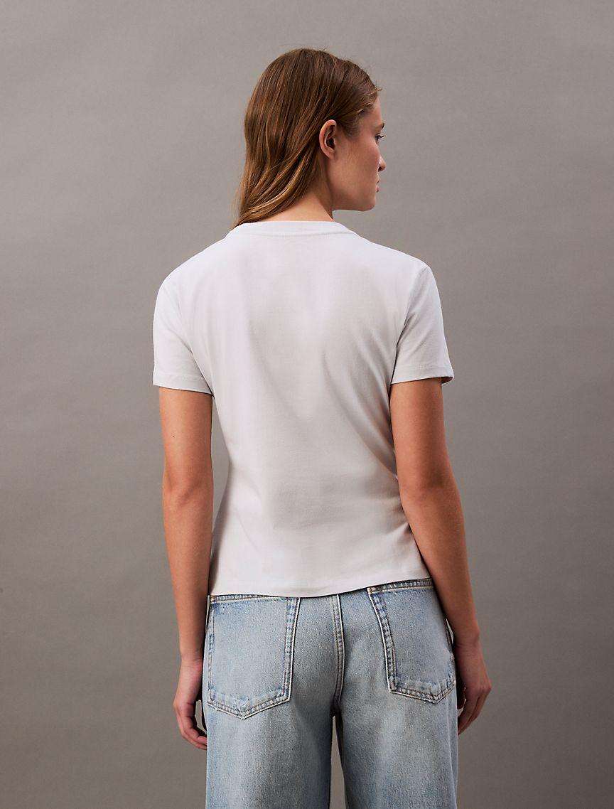 Floral Monogram Logo Graphic Slim T-Shirt Product Image