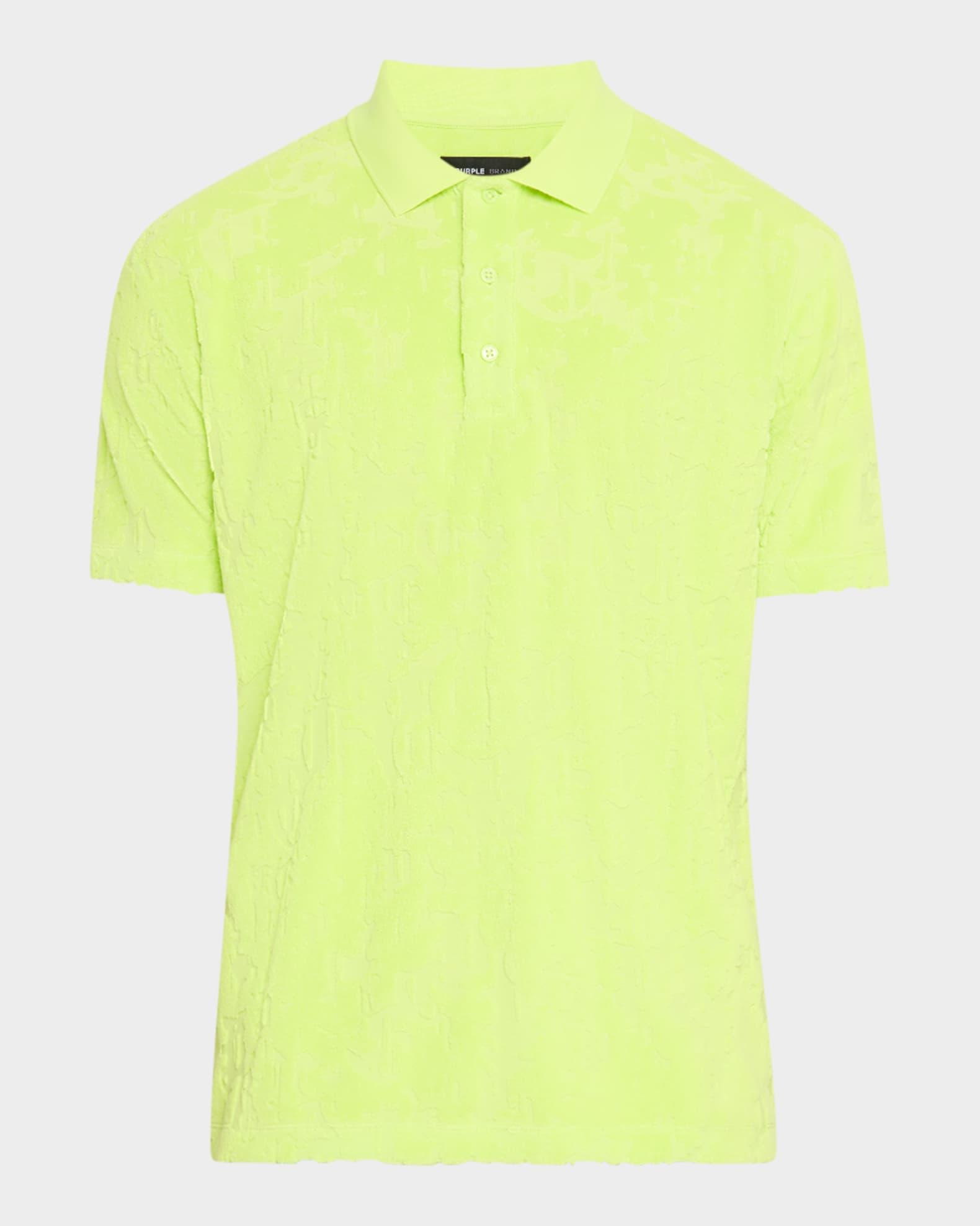 Men's Terry Jacquard Short-Sleeve Polo Tee Product Image
