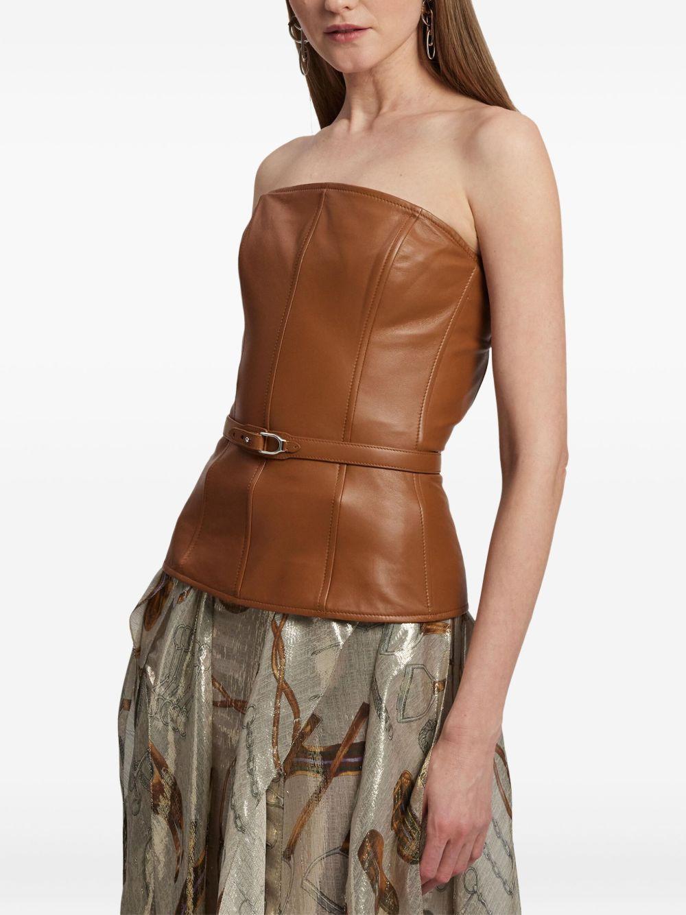 buckle-detail strapless top Product Image