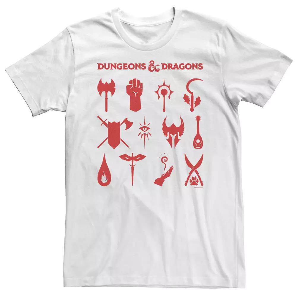 Big & Tall Dungeons & Dragons Classes Icons Tee, Men's,  Product Image