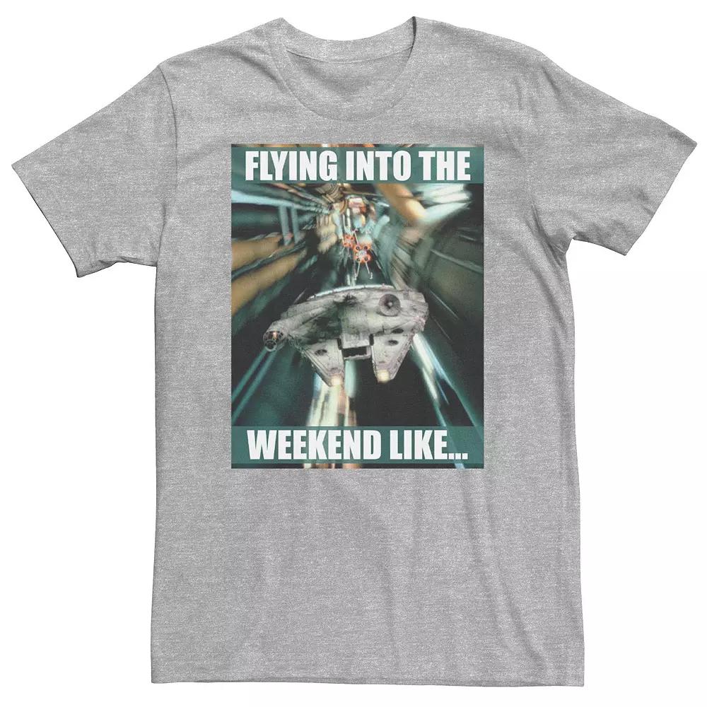 Big & Tall Star Wars Millennium Falcon "Flying Into The Weekend Like..." Tee, Men's,  Product Image