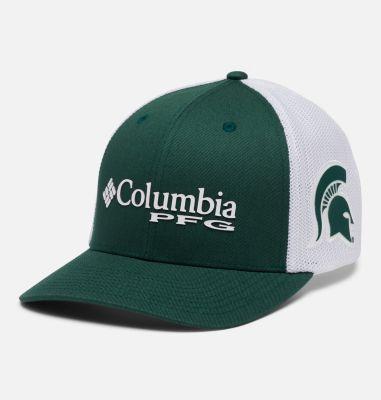 Men's Columbia Green/White Michigan State Spartans PFG Flex Hat, Size: Large/XL Product Image